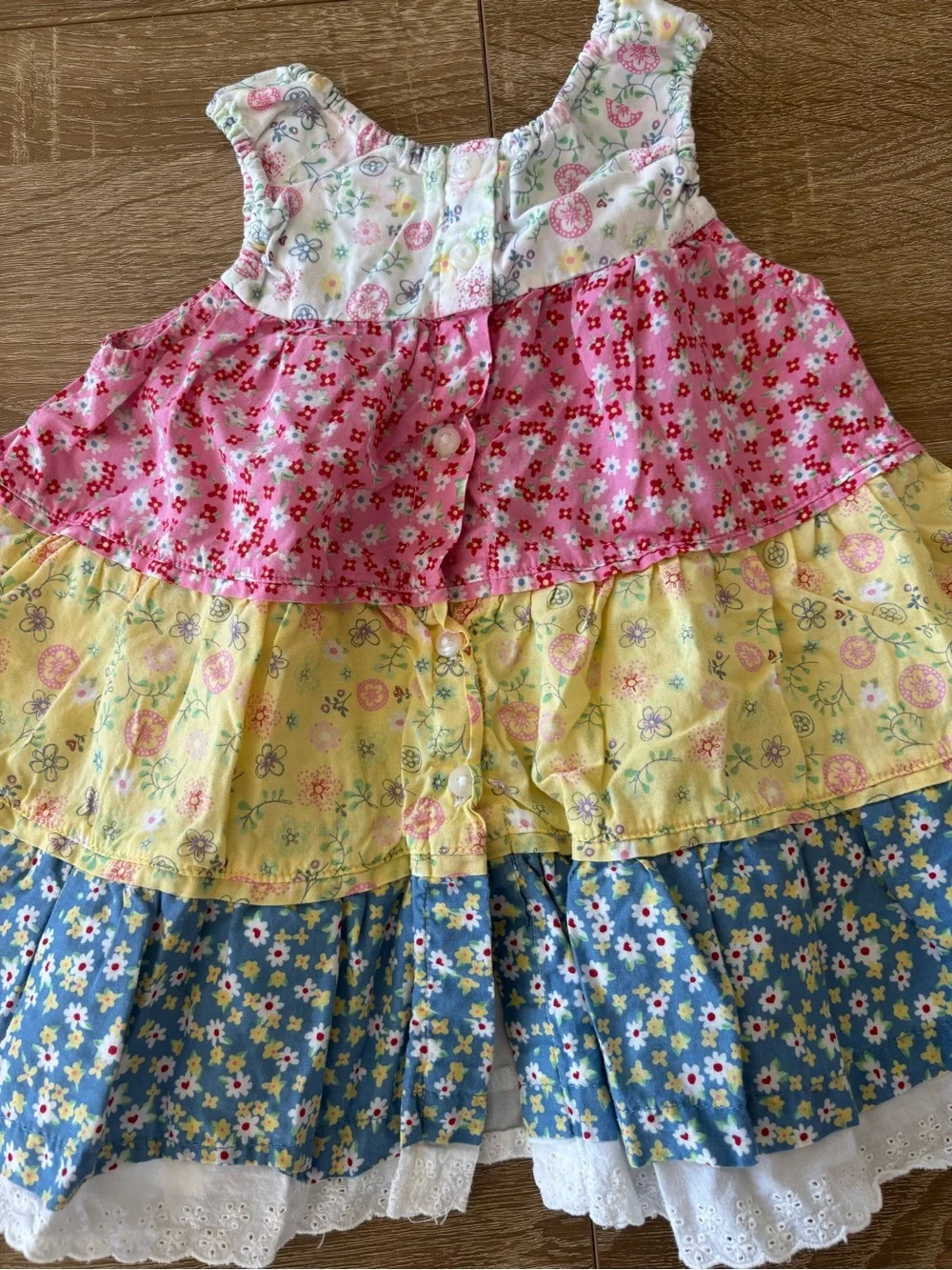 vintage the children’s place floral tiered dress and bloomers size 3-6 months